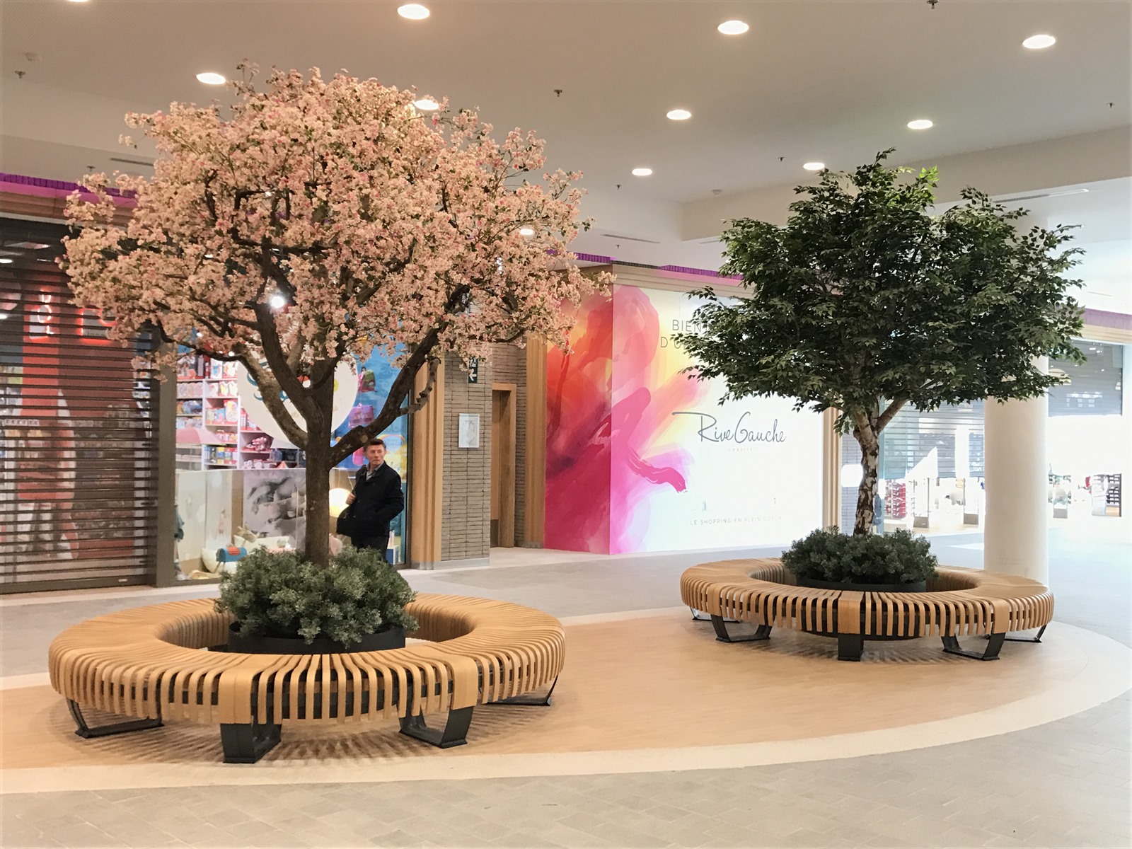 kunstplanten in shopping center