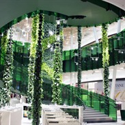Green Colums: hanging gardens with an automatic irrigation system