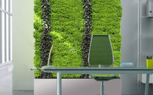 groene muur bureau